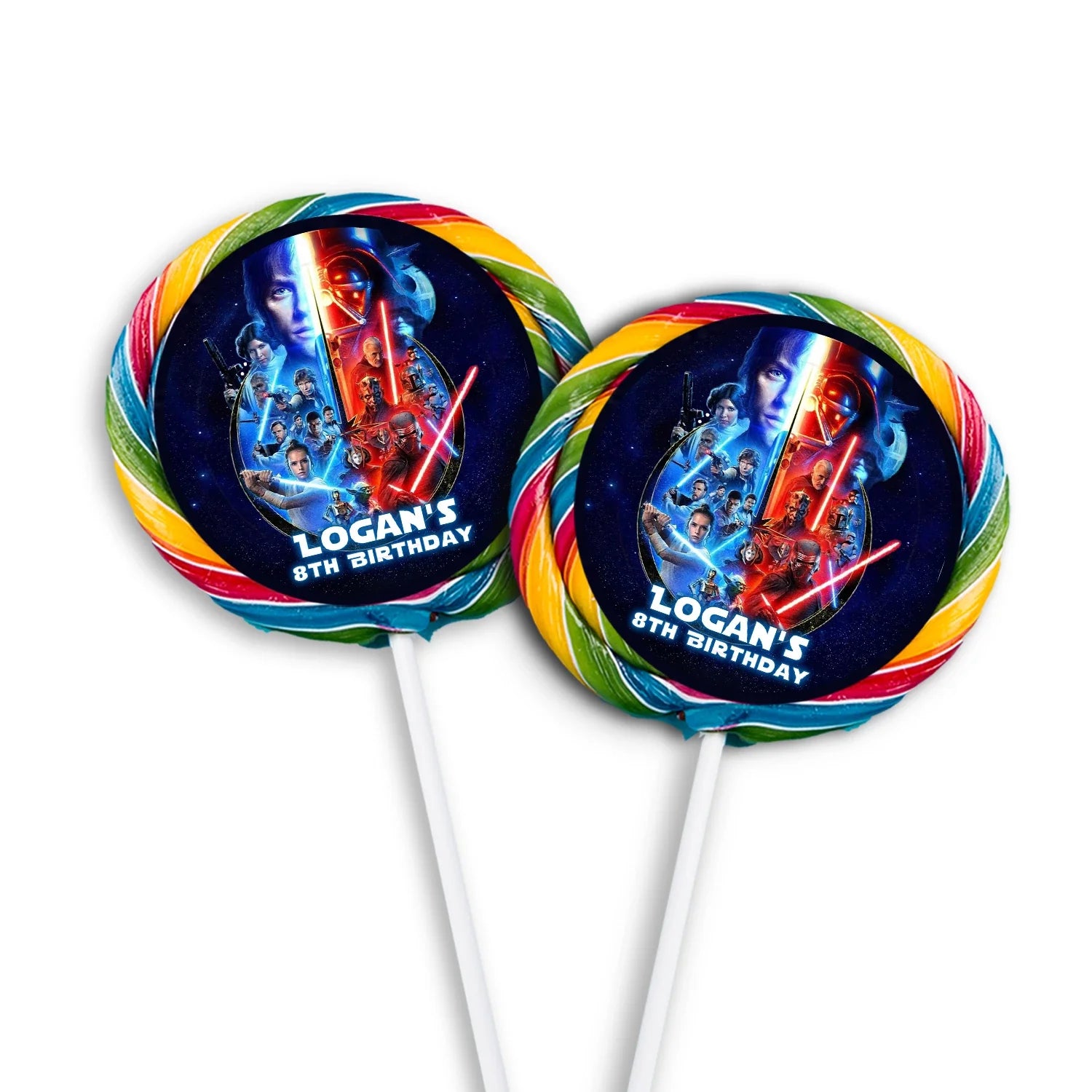 Star Wars Lollipop Label to add personalized Star Wars graphics to lollipops for party favors