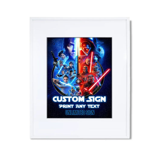 Star Wars Custom Sign for personalized party decor with your own Star Wars-themed message