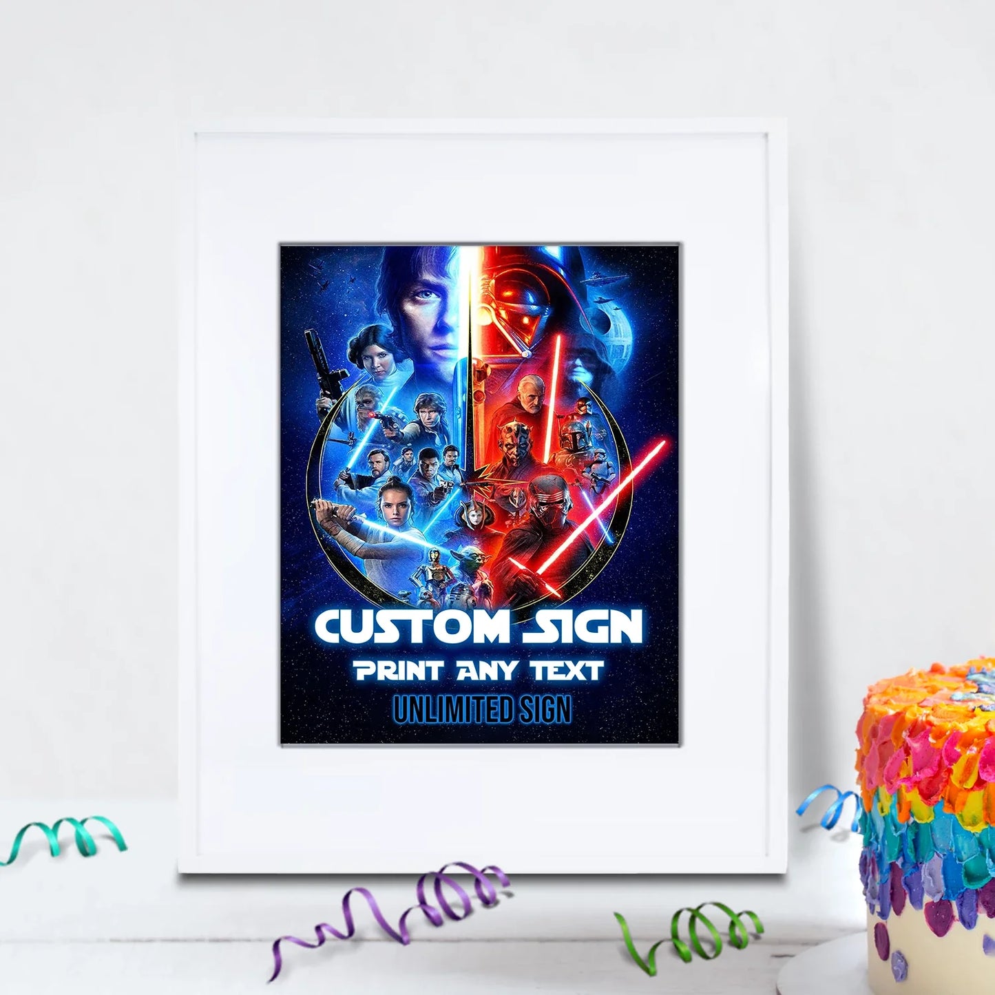 Star wars Birthday Decorations, starwars Party Supplies, Yoda Star wars Themed, Star wars Movie Digital Template, Editable Star Wars Image SVG PNG