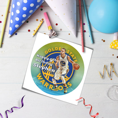 Stephen Curry Personalized Edible Icing Sheet Cake Images - Ideal for Basketball Themed Celebrations