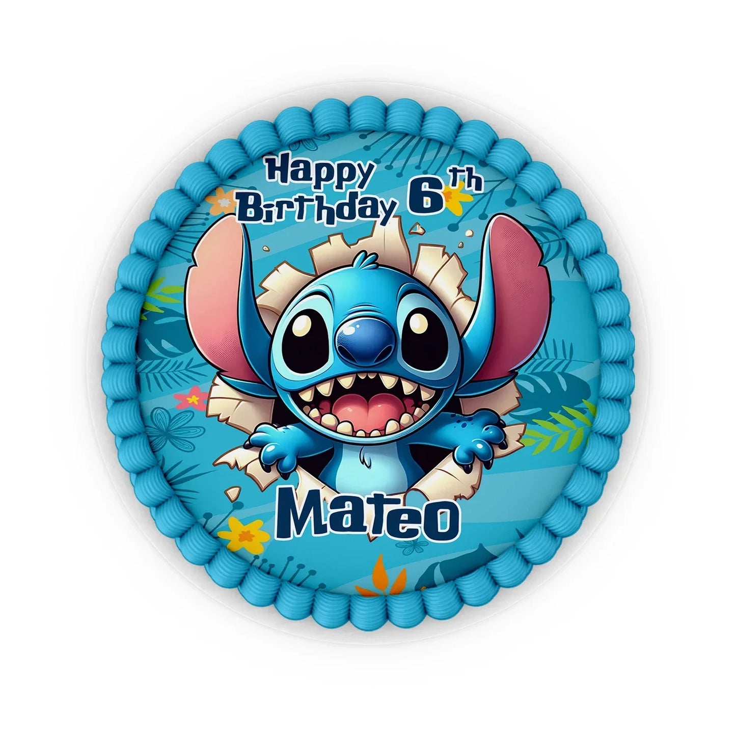 Stitch Personalized Edible Icing Cake Images for themed cake decoration