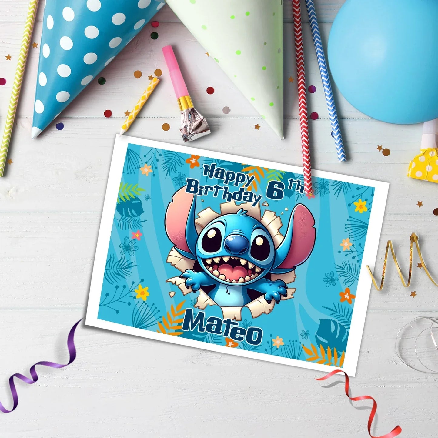 Stitch Personalized Edible Sheet Cake Topper