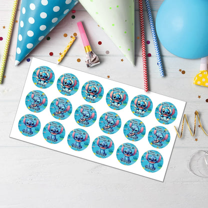 Stitch Personalized Cupcake Toppers