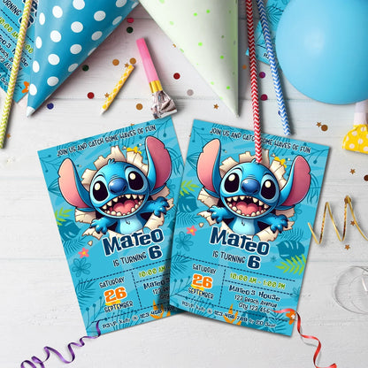 Lilo & Stitch Birthday Decorations, Disney Stitch Party Supplies, Stitch Birthday Themed, Stitch Movie Digital Template, Editable Stitch Image SVG PNG