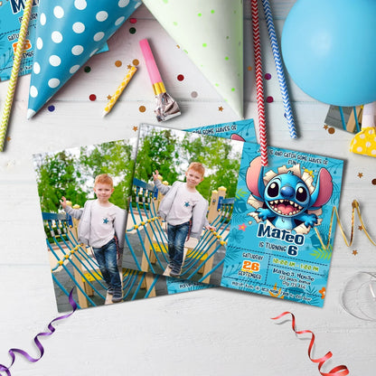 Lilo & Stitch Birthday Decorations, Disney Stitch Party Supplies, Stitch Birthday Themed, Stitch Movie Digital Template, Editable Stitch Image SVG PNG