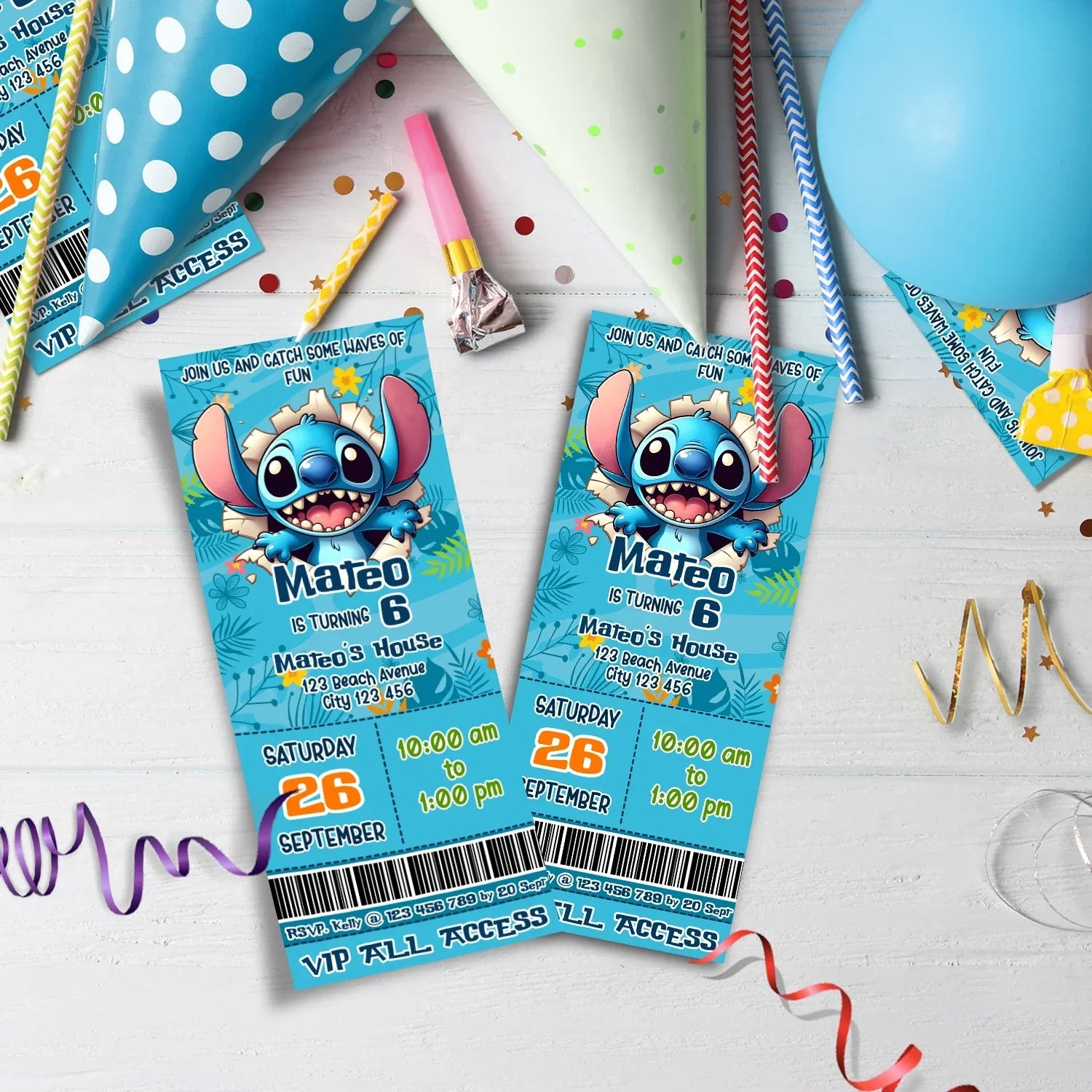 Lilo & Stitch Birthday Decorations, Disney Stitch Party Supplies, Stitch Birthday Themed, Stitch Movie Digital Template, Editable Stitch Image SVG PNG