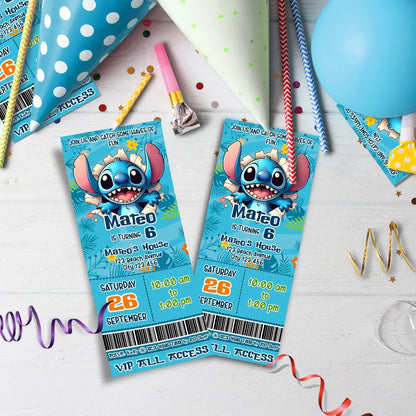 Lilo & Stitch Birthday Decorations, Disney Stitch Party Supplies, Stitch Birthday Themed, Stitch Movie Digital Template, Editable Stitch Image SVG PNG