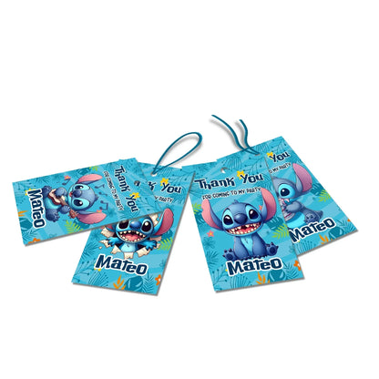 Stitch Personalized Thank You Tags for party favors and gifts