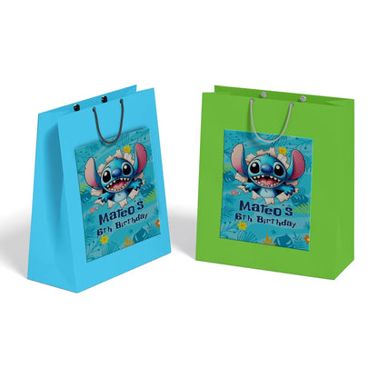 Stitch Goodie Bag Label with personalized thank you message