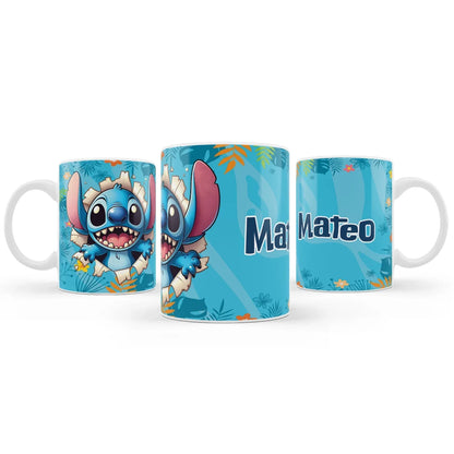 Stitch Sublimation Mug with personalized Stitch artwork