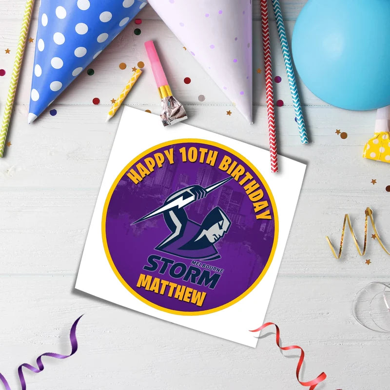 Melbourne Storm Personalized Icing Sheet Cake Images
