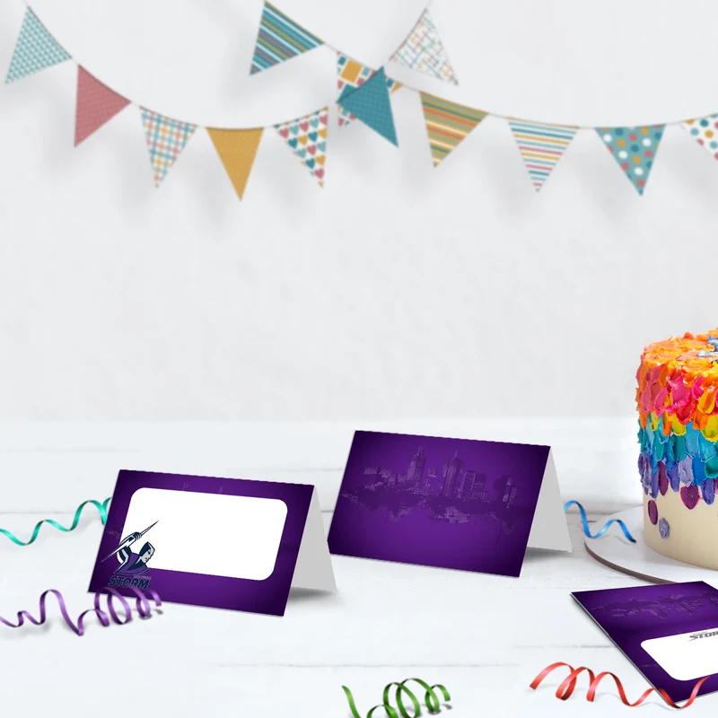 NRL Storm Birthday Decorations, NRL Rugby Party Supplies, Melbourne Storm Themed, Rugby Storm Digital Template, Editable Melbourne Storm Image SVG PNG