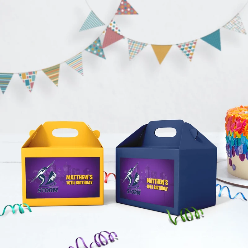 NRL Storm Birthday Decorations, NRL Rugby Party Supplies, Melbourne Storm Themed, Rugby Storm Digital Template, Editable Melbourne Storm Image SVG PNG