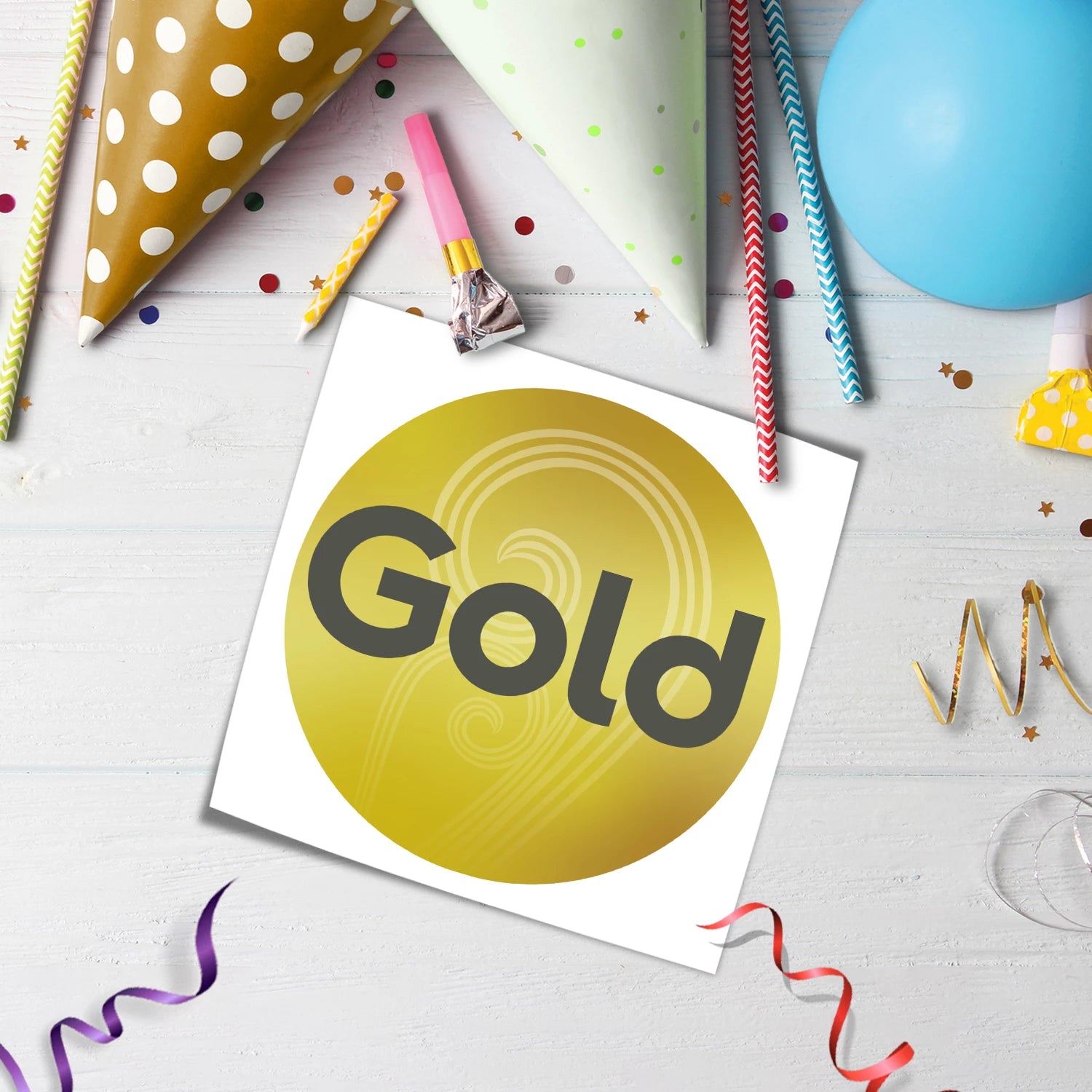 Super Gold Card edible cake image.