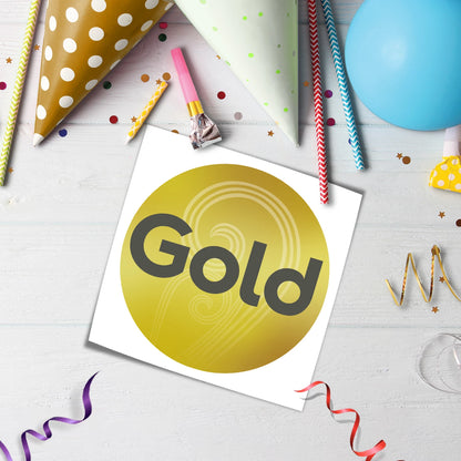 Super Gold Card edible cake image.