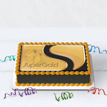 Super Gold Card Edible Cake Toppers & Icing