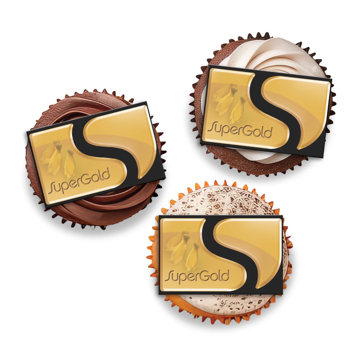 Super Gold Card edible cake image.