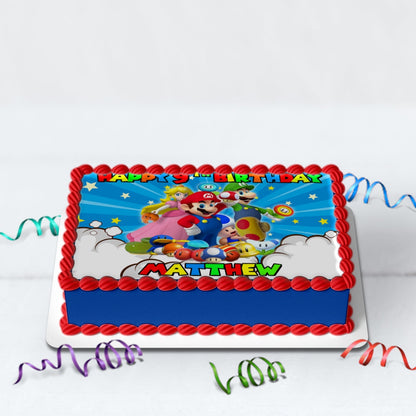 Super Mario Birthday Decorations, Mario Bros Party Supplies, Mario Nintedo Games Themed, Mario Digital Template, Editable Super Mario Image SVG PNG