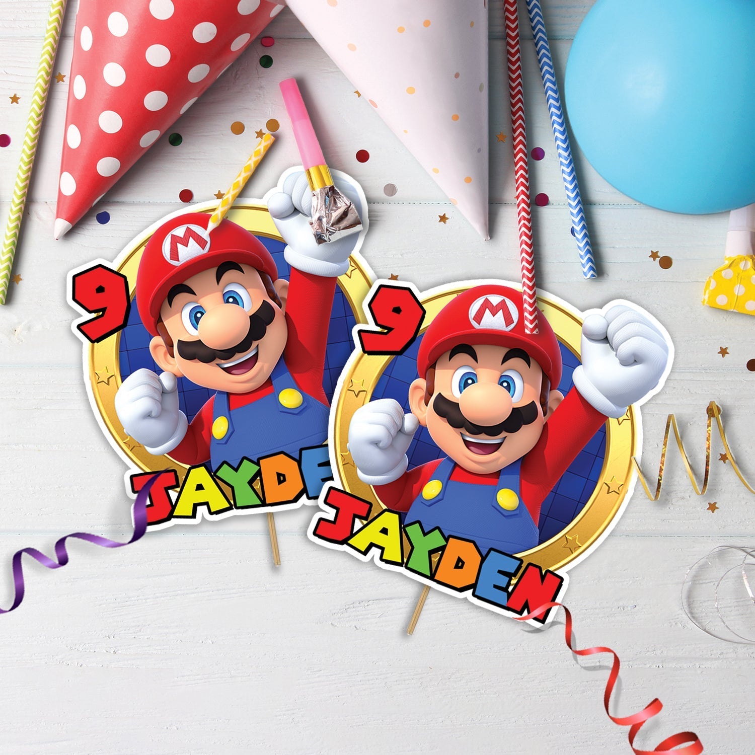 Super Mario Birthday Decorations, Mario Bros Party Supplies, Mario Nintedo Games Themed, Mario Digital Template, Editable Super Mario Image SVG PNG