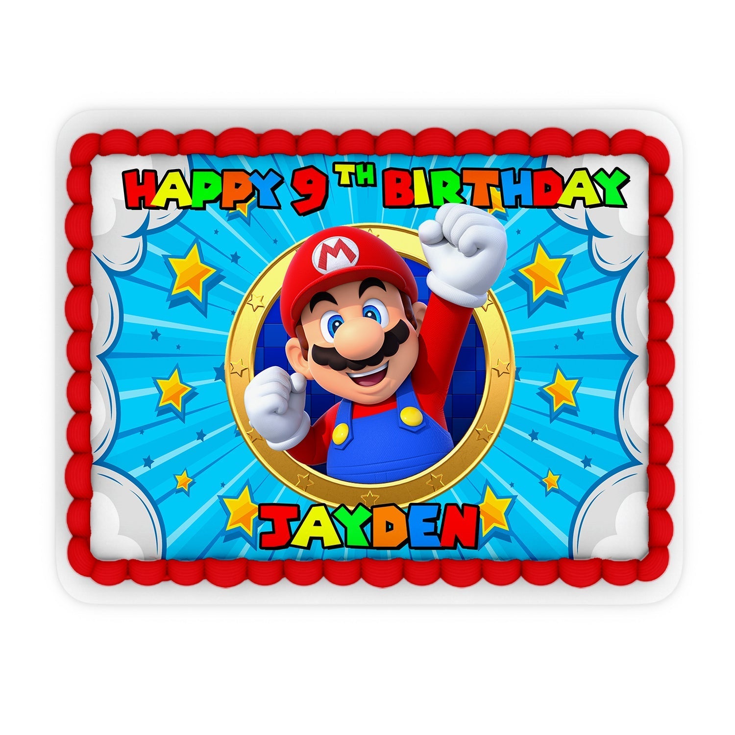 Rectangle Super Mario Personalized Cake Images - Add a Unique Touch to ...