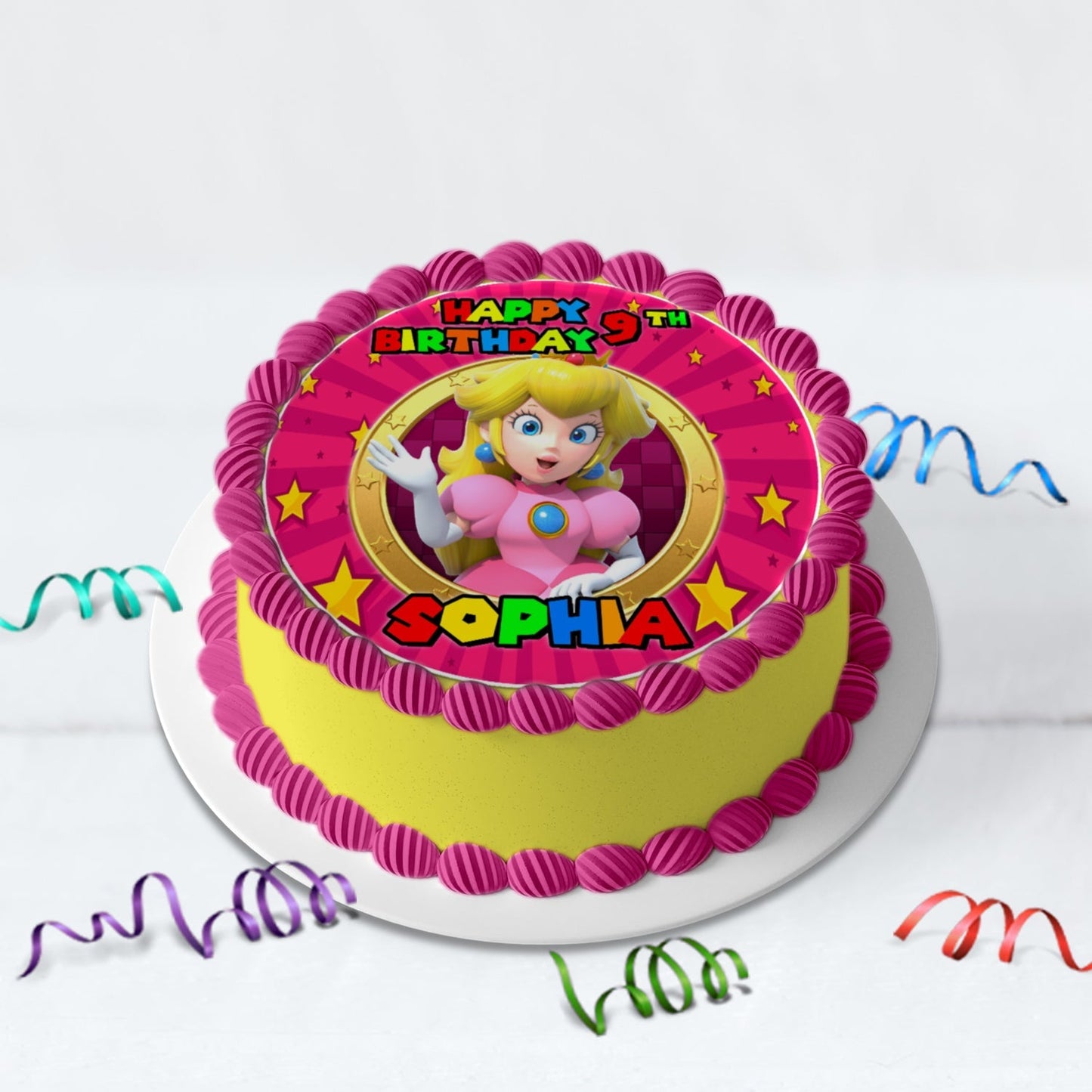 Princess Peach Birthday Decorations, Mario Bros Party Supplies, Super Mario & Princess Peach Themed, Super Mario Digital Template, Editable Super Mario Princess Peach Image SVG PNG