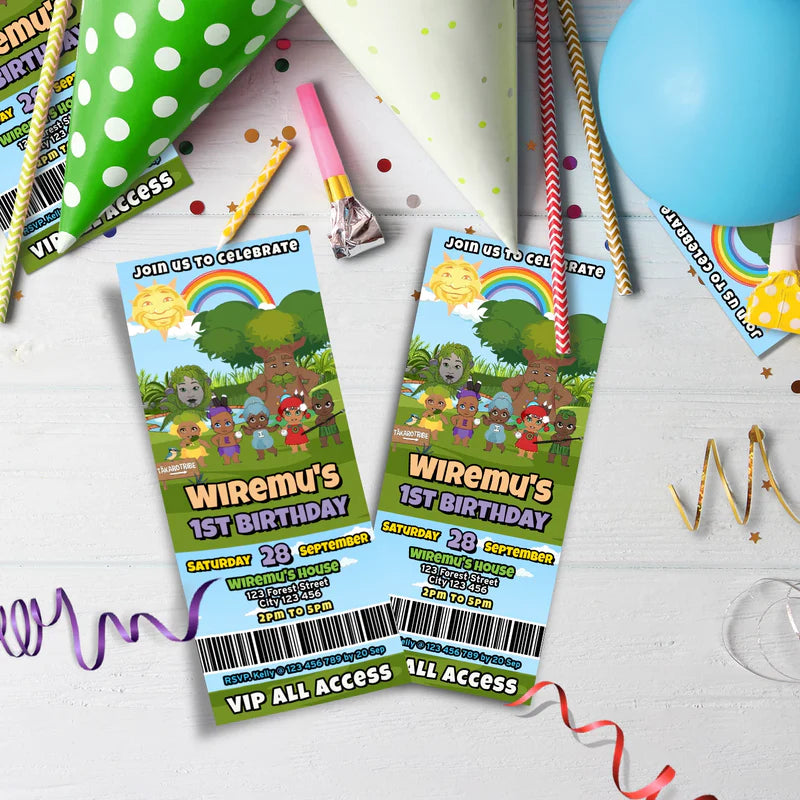 Takaro Tribe Birthday Decorations, Maori series Party Supplies, Te Reo Maori Themed, Hari Huritau Digital Template, Editable Takaro Tribe Image SVG PNG