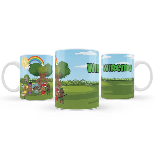 Takaro Tribe sublimation mug with playful themed print design