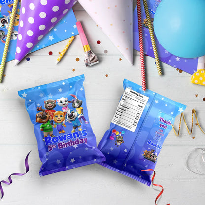 Talking Tom Birthday Decorations, Kids Series Party Supplies, Talking Tom Themed, Talking Tom Digital Template, Editable Talking Tom Image SVG PNG