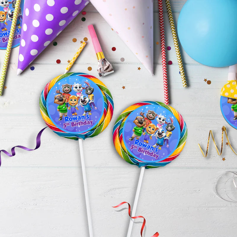 Talking Tom Birthday Decorations, Kids Series Party Supplies, Talking Tom Themed, Talking Tom Digital Template, Editable Talking Tom Image SVG PNG