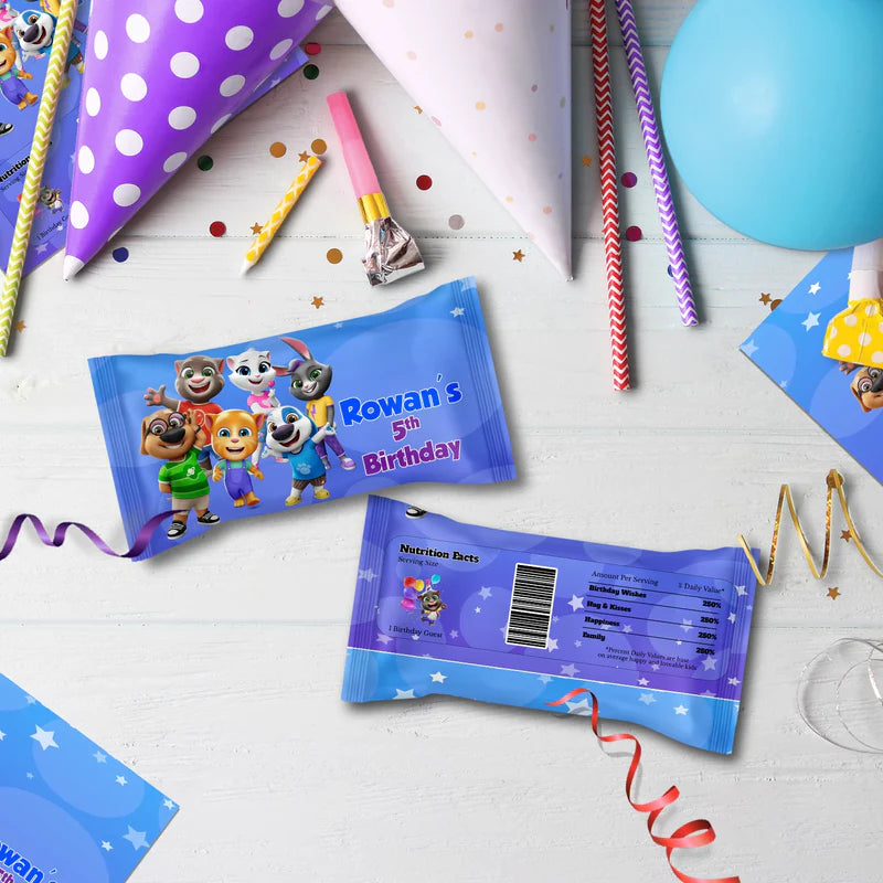 Talking Tom Birthday Decorations, Kids Series Party Supplies, Talking Tom Themed, Talking Tom Digital Template, Editable Talking Tom Image SVG PNG