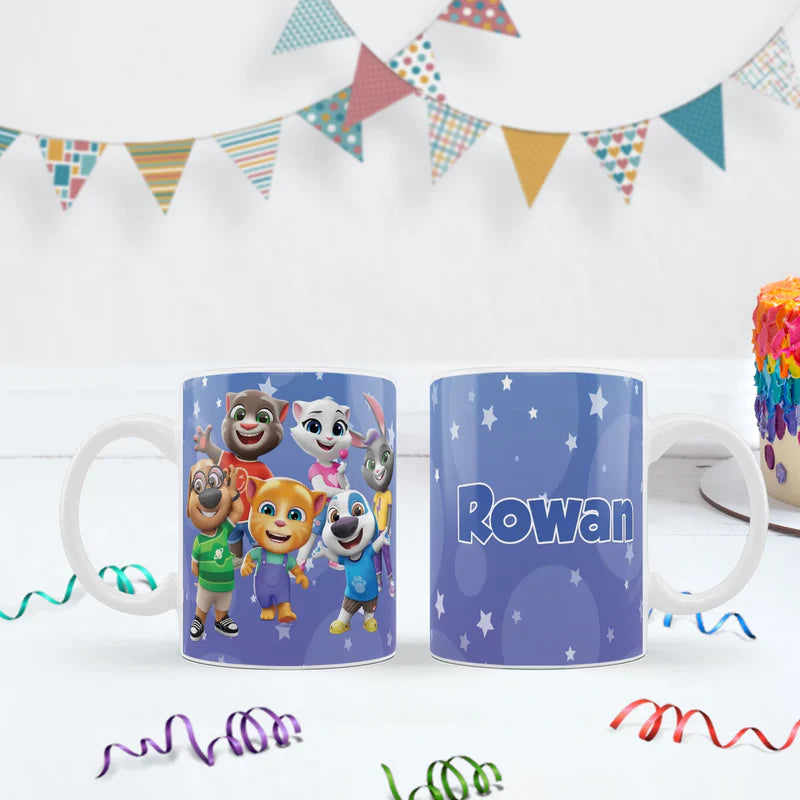 Talking Tom Birthday Decorations, Kids Series Party Supplies, Talking Tom Themed, Talking Tom Digital Template, Editable Talking Tom Image SVG PNG