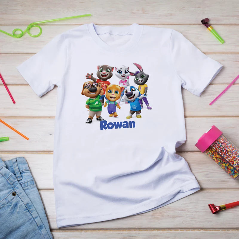 Talking Tom Birthday Decorations, Kids Series Party Supplies, Talking Tom Themed, Talking Tom Digital Template, Editable Talking Tom Image SVG PNG