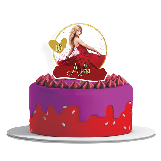 Taylor Swift Themed Personalized Cake Toppers - Perfect for Birthday Parties