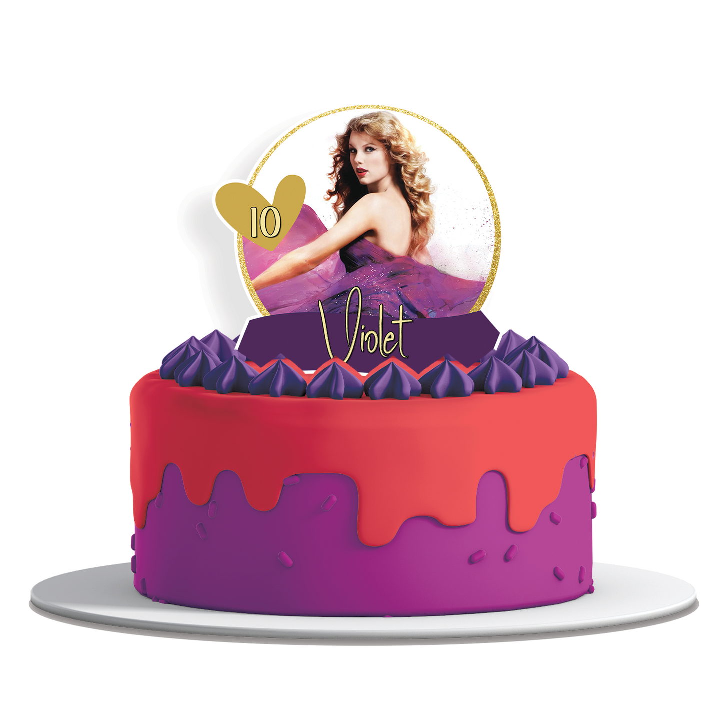 Taylor Swift Personalized Cake Toppers for Birthday Parties