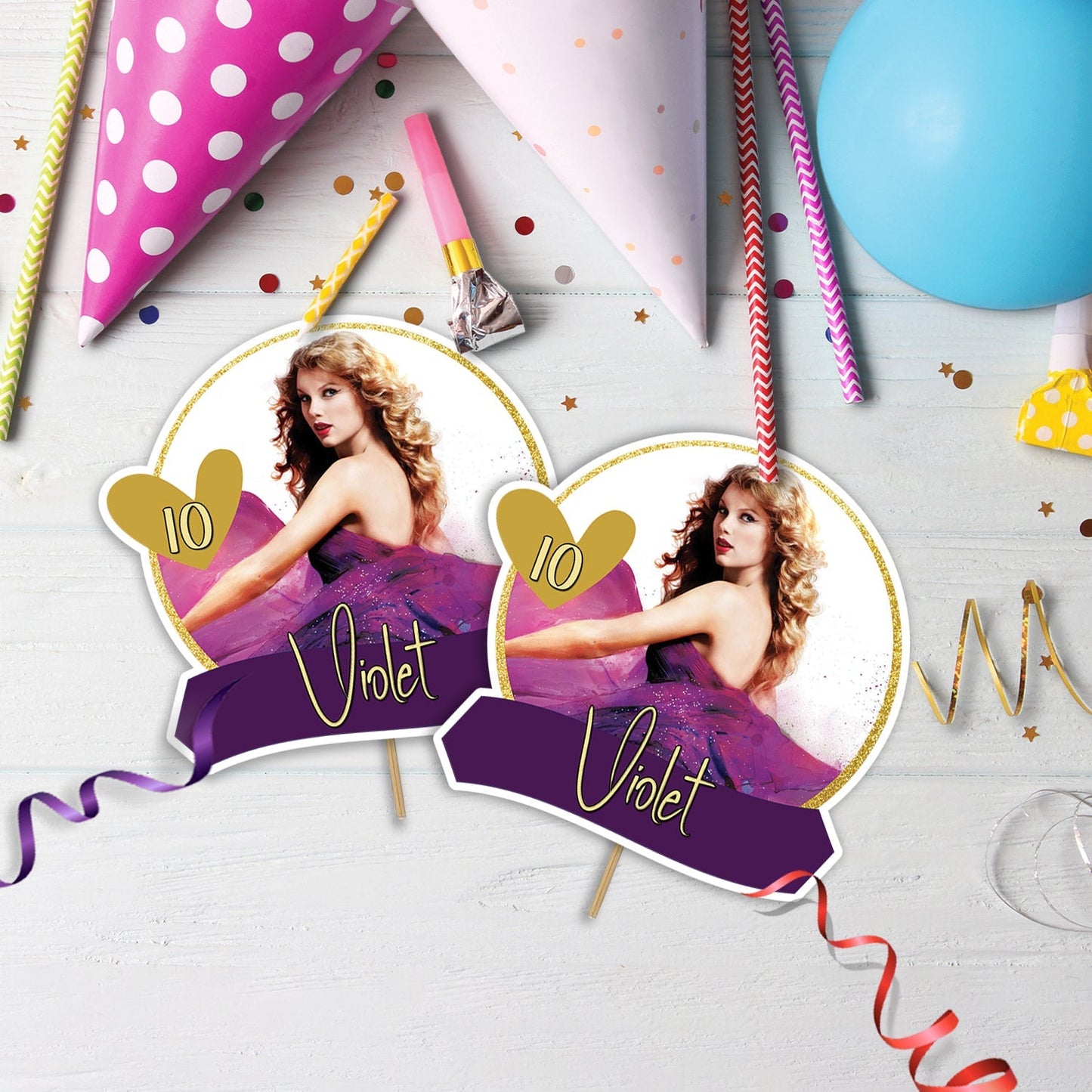 Taylor Swift Birthday Decorations, Swifties Party Supplies, Eras Tour Themed, Taylor Swift Digital Template, Editable Taylor Swift Image SVG PNG