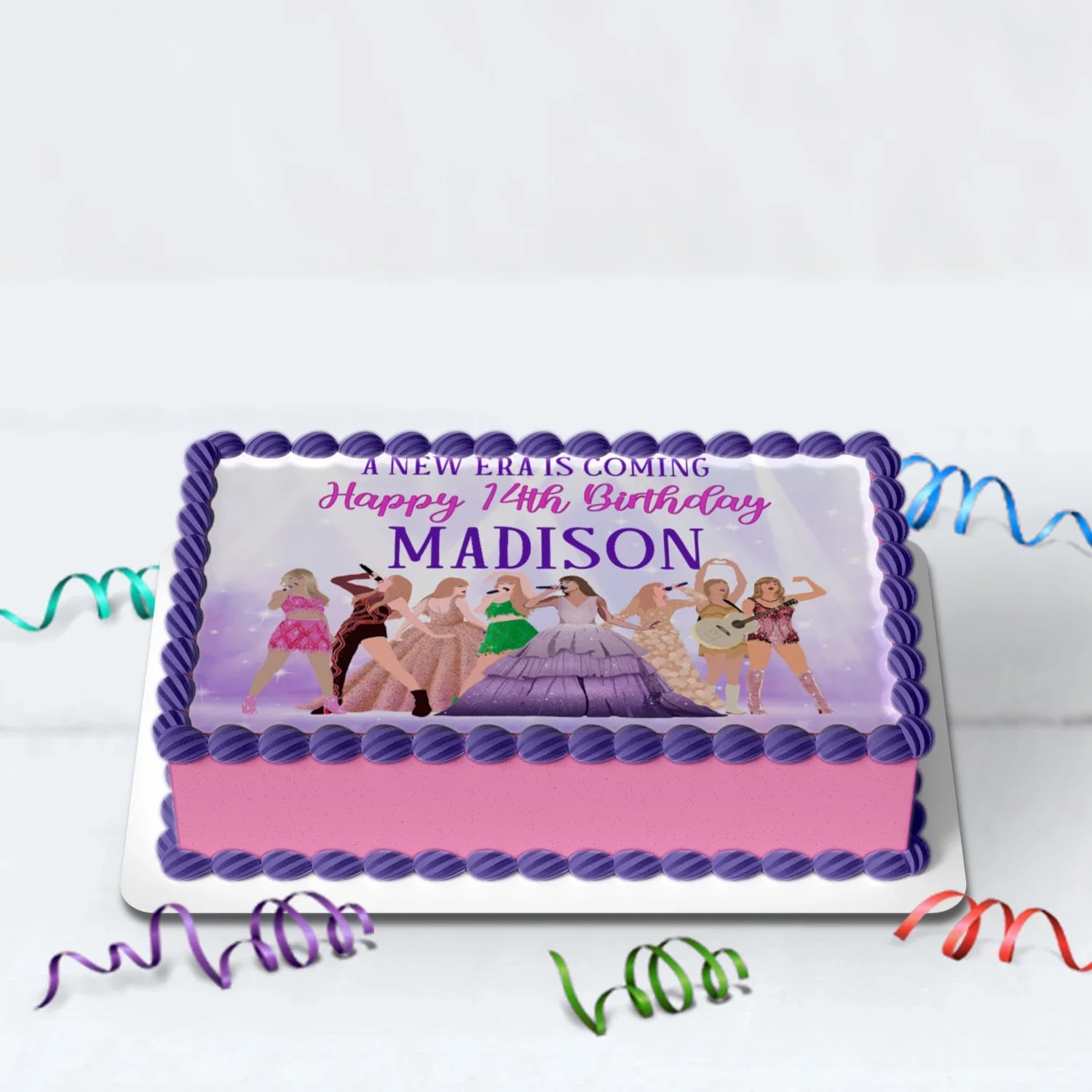 Taylor Swift Birthday Decorations, Eras Tour Party Supplies, Birthday Era Themed, Swifties Digital Template, Editable Taylor Swift Image SVG PNG