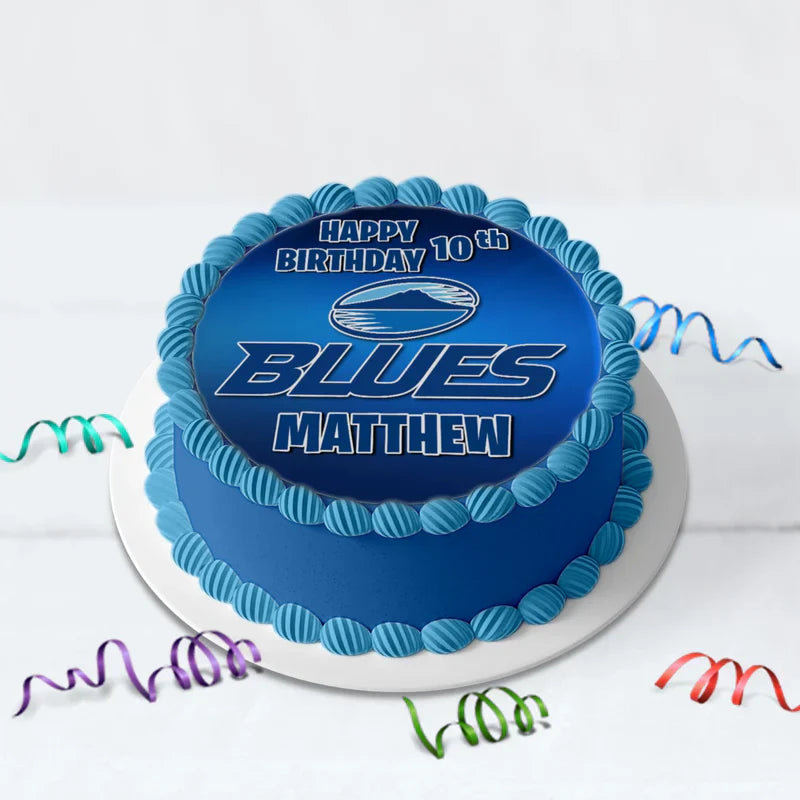 The Blues Birthday Decorations, Auckland Rugby Party Supplies, Rugby Themed, All Blacks Digital Template, Editable The Blues Rugby Image SVG PNG