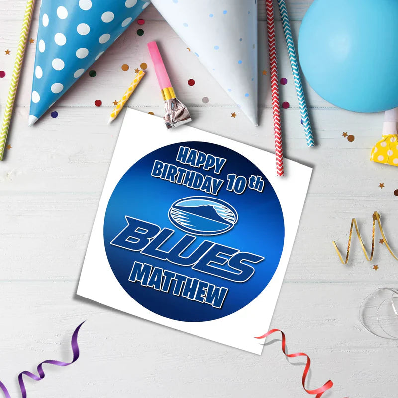The Blues Rugby Personalized Icing Sheet Cake Images