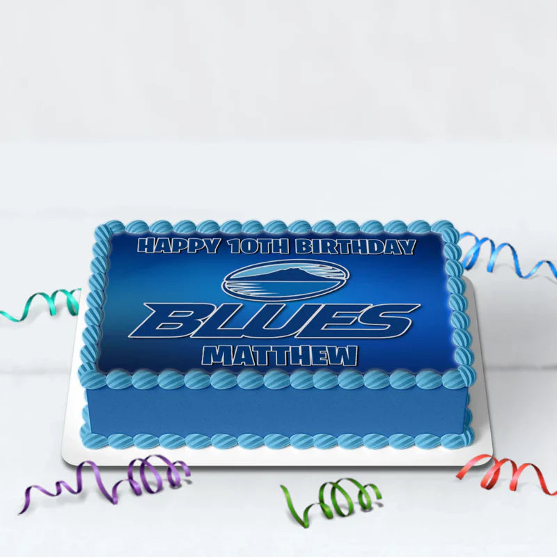 The Blues Birthday Decorations, Auckland Rugby Party Supplies, Rugby Themed, All Blacks Digital Template, Editable The Blues Rugby Image SVG PNG