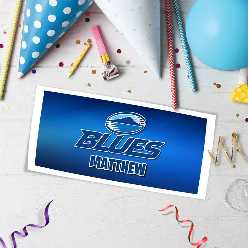 The Blues Birthday Decorations, Auckland Rugby Party Supplies, Rugby Themed, All Blacks Digital Template, Editable The Blues Rugby Image SVG PNG