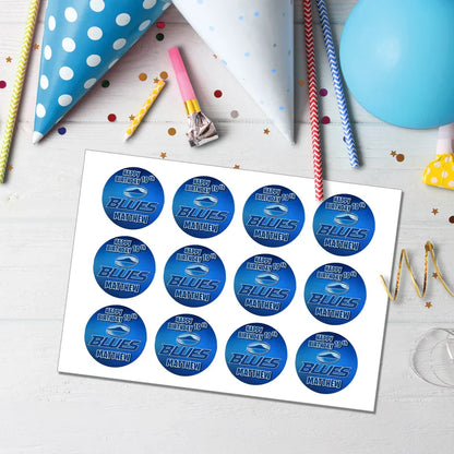Buy The Blues Rugby Personalized Cupcakes Toppers