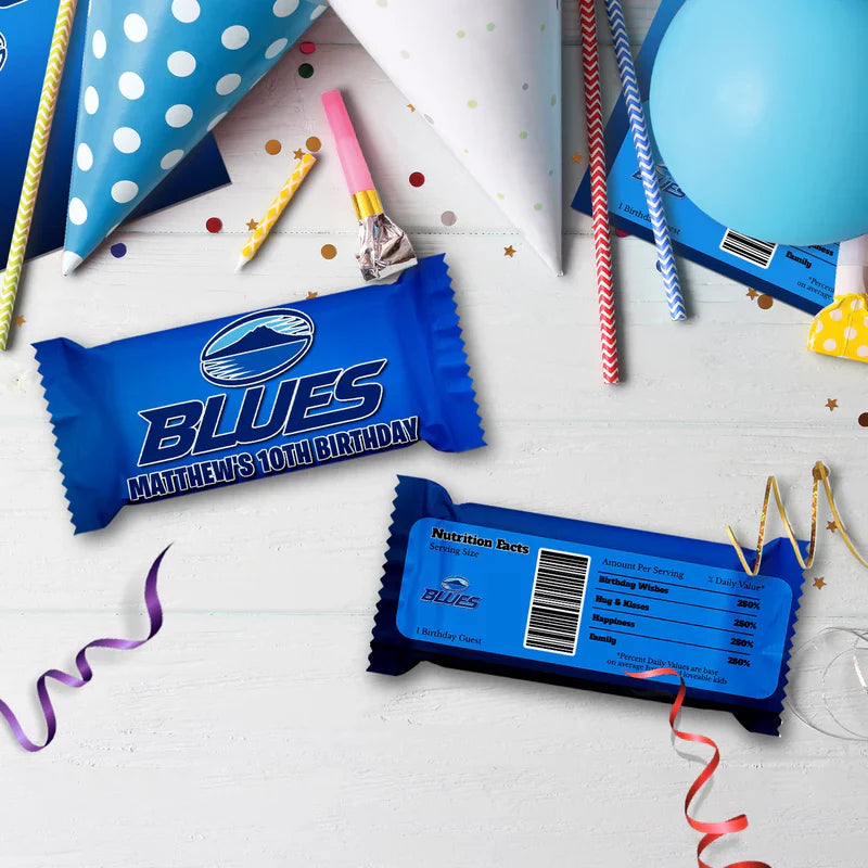 The Blues Birthday Decorations, Auckland Rugby Party Supplies, Rugby Themed, All Blacks Digital Template, Editable The Blues Rugby Image SVG PNG