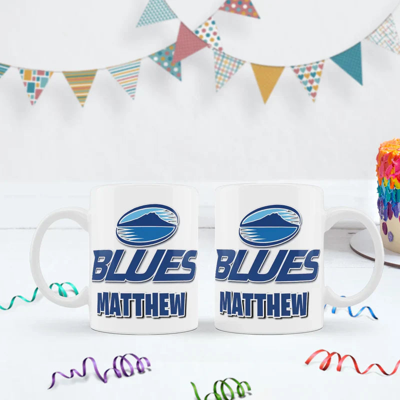 The Blues Birthday Decorations, Auckland Rugby Party Supplies, Rugby Themed, All Blacks Digital Template, Editable The Blues Rugby Image SVG PNG