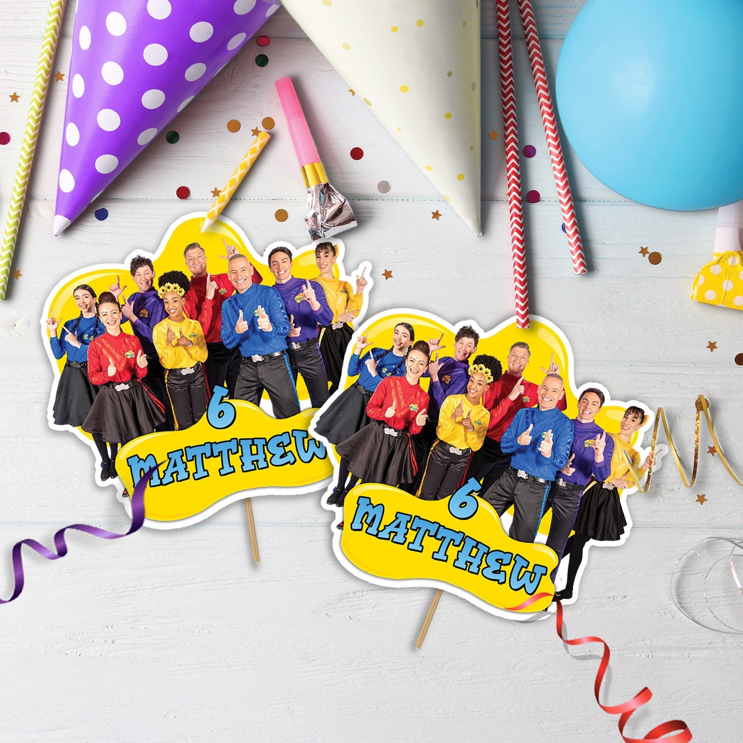 The Wiggles Birthday Decorations, Music for Kids Party Supplies, The Wiggles Themed, Nursery Rhymes Digital Template, Editable The Wiggles Image SVG PNG