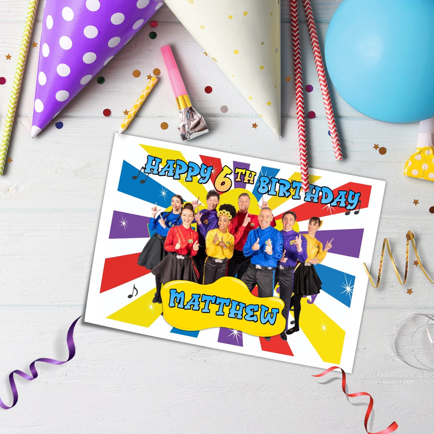 Personalized Edible Sheet Cake Toppers for The Wiggles Fans