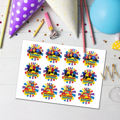 Custom Cupcake Toppers for The Wiggles Themed Celebrations