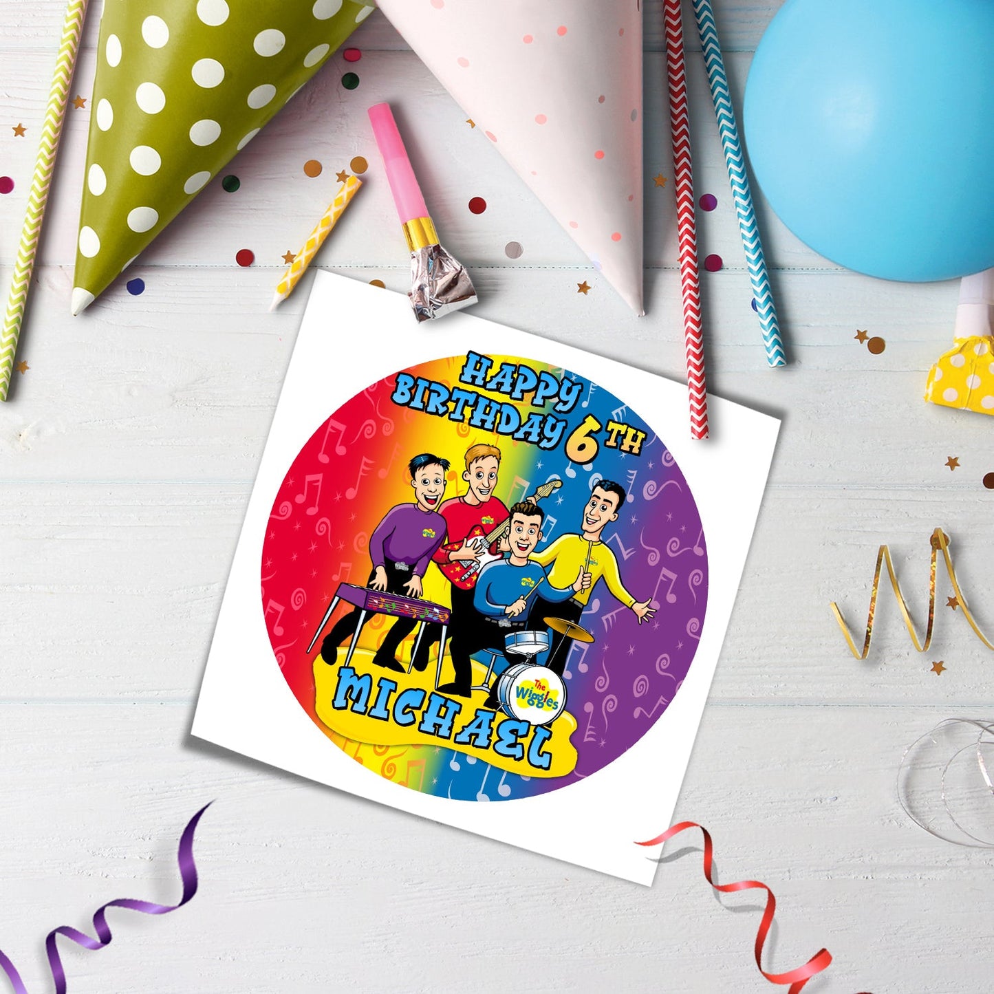 The Wiggles Personalized Edible Icing Sheet Cake Images - Custom Edible Cake Toppers for Birthdays