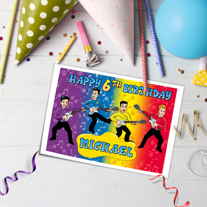 The Wiggles Personalized Edible Sheet Cake Topper - Custom Edible Cake Decorations for Kids’ Parties