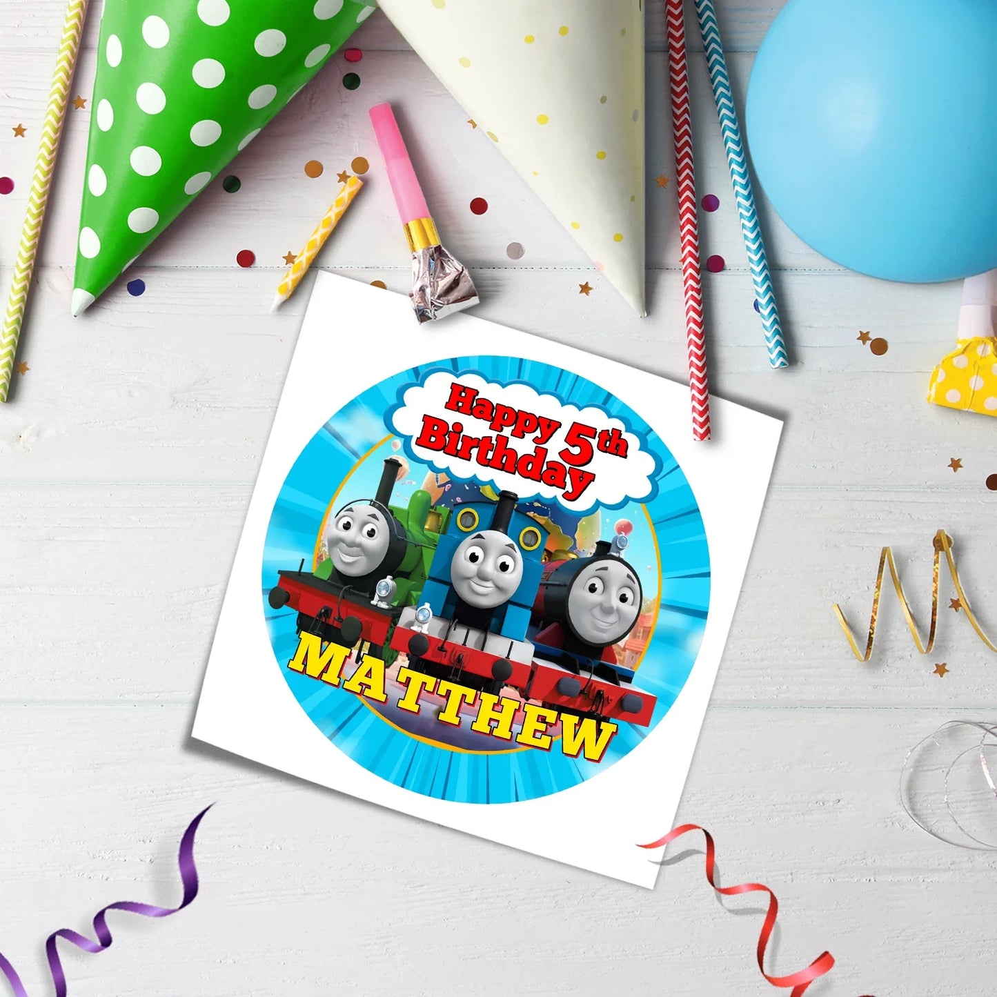 Thomas & Friends Personalized Edible Icing Sheet Cake Images - Custom Edible Images for Cakes, Perfect for Birthdays