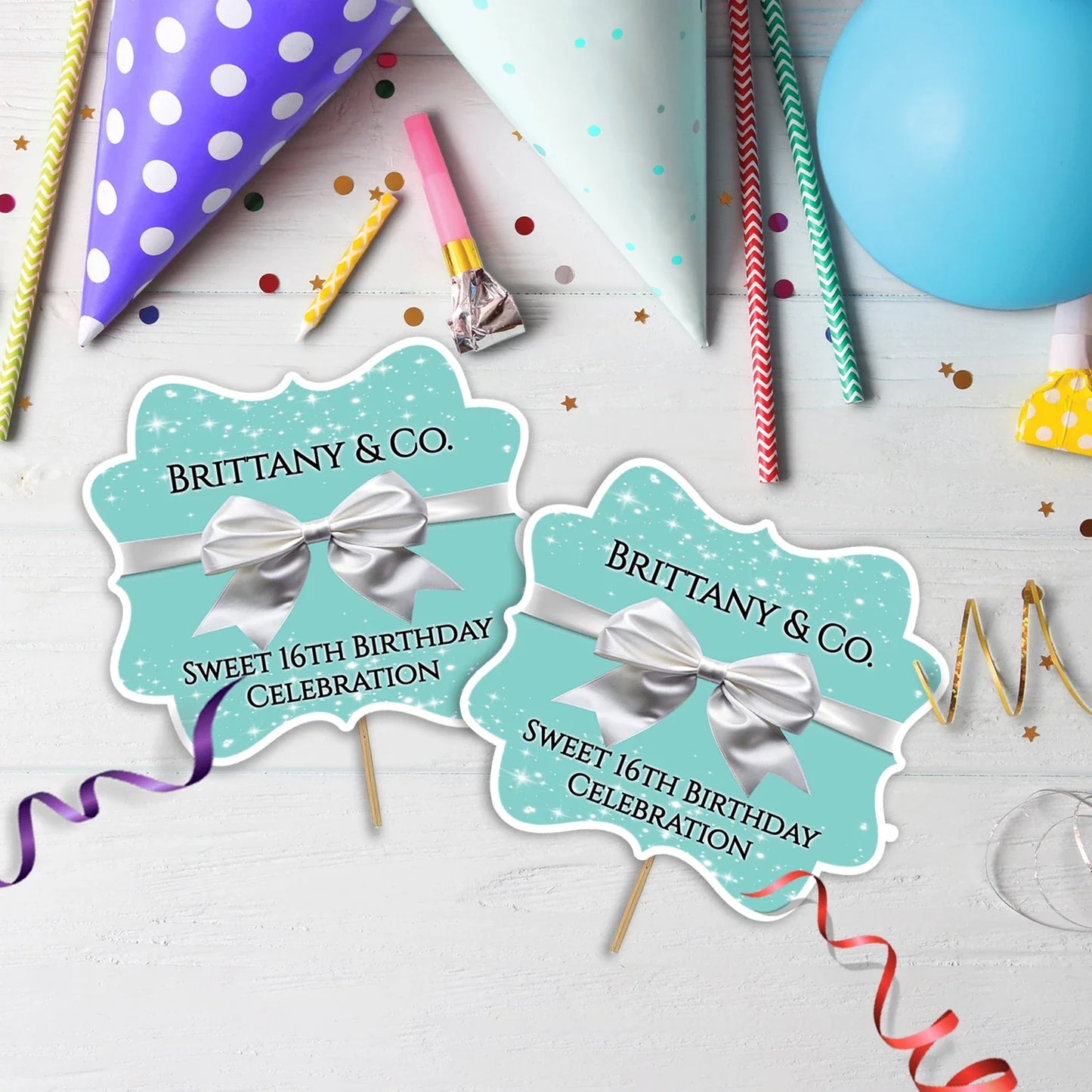 Luxury Items Birthday Decorations, Tiffany & CO Party Supplies, Tiffany n CO Themed, Tiffany&CO Digital Template, Editable Tiffany & CO inspired Image SVG PNG